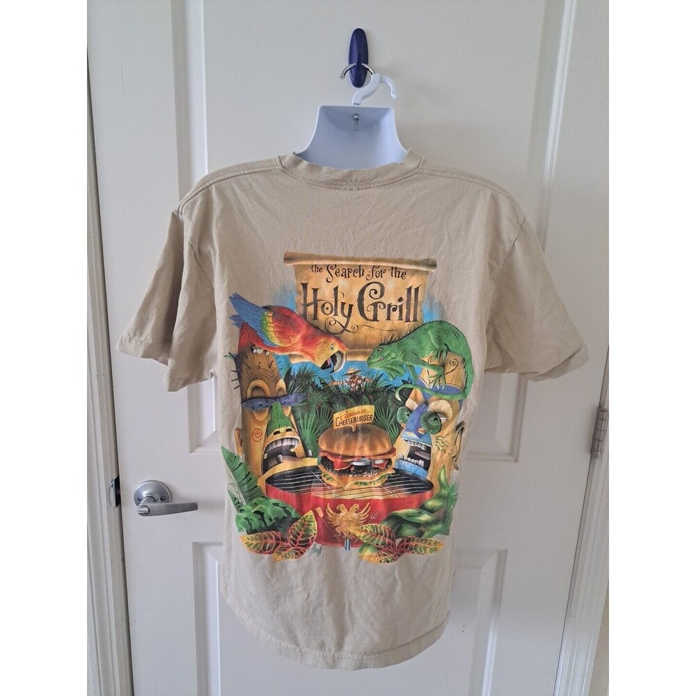 Vintage 90s Caribbean Search For The Holy Grill Paradise Cheeseburger T Shirt XL